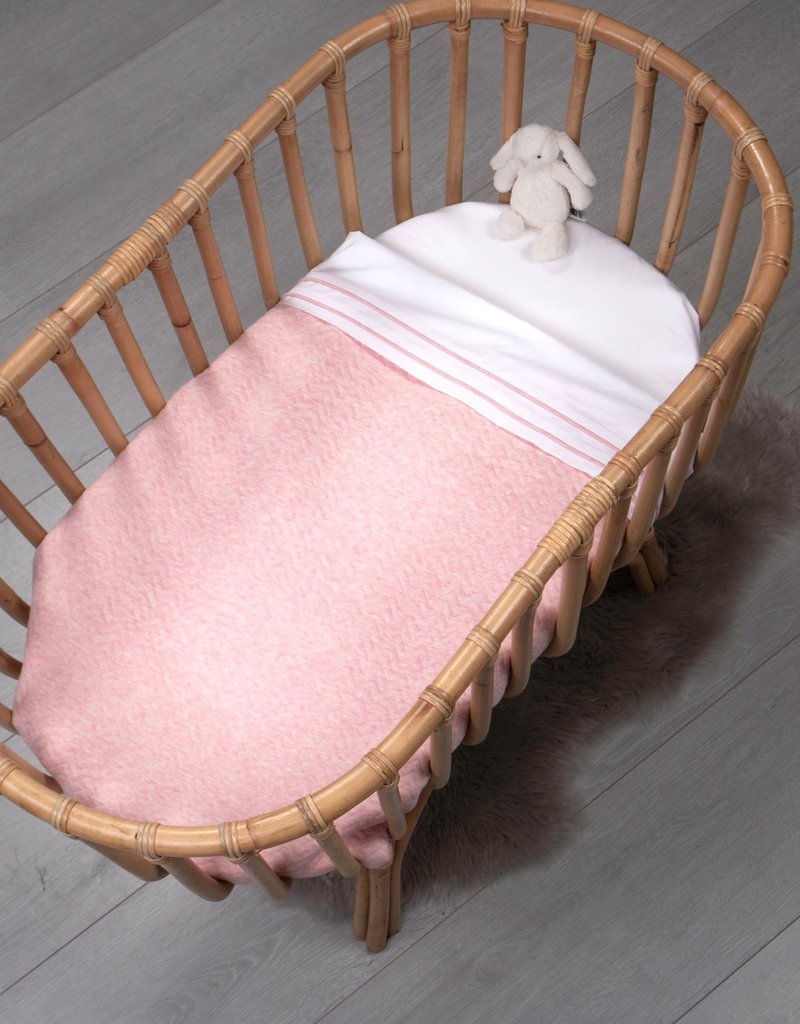 Drap de berceau Chevron Pink Melange