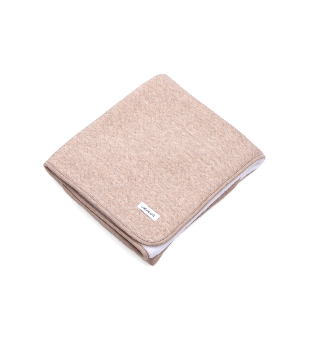 Crib blanket lined Chevron Light Camel