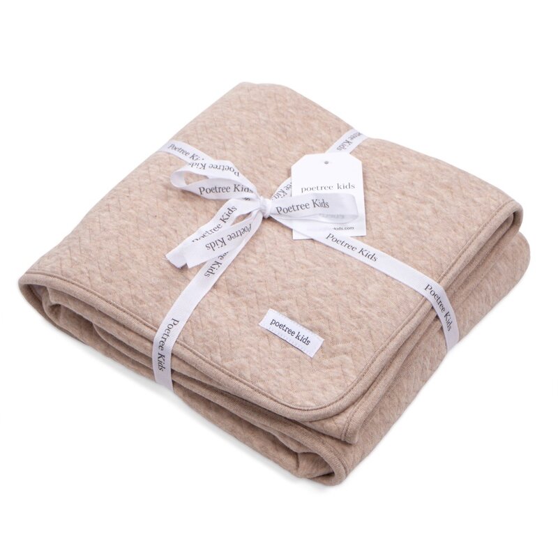 Cot Blanket lined Chevron Light Camel