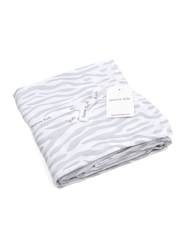 Swaddle blanket 120x120cm Zebra print