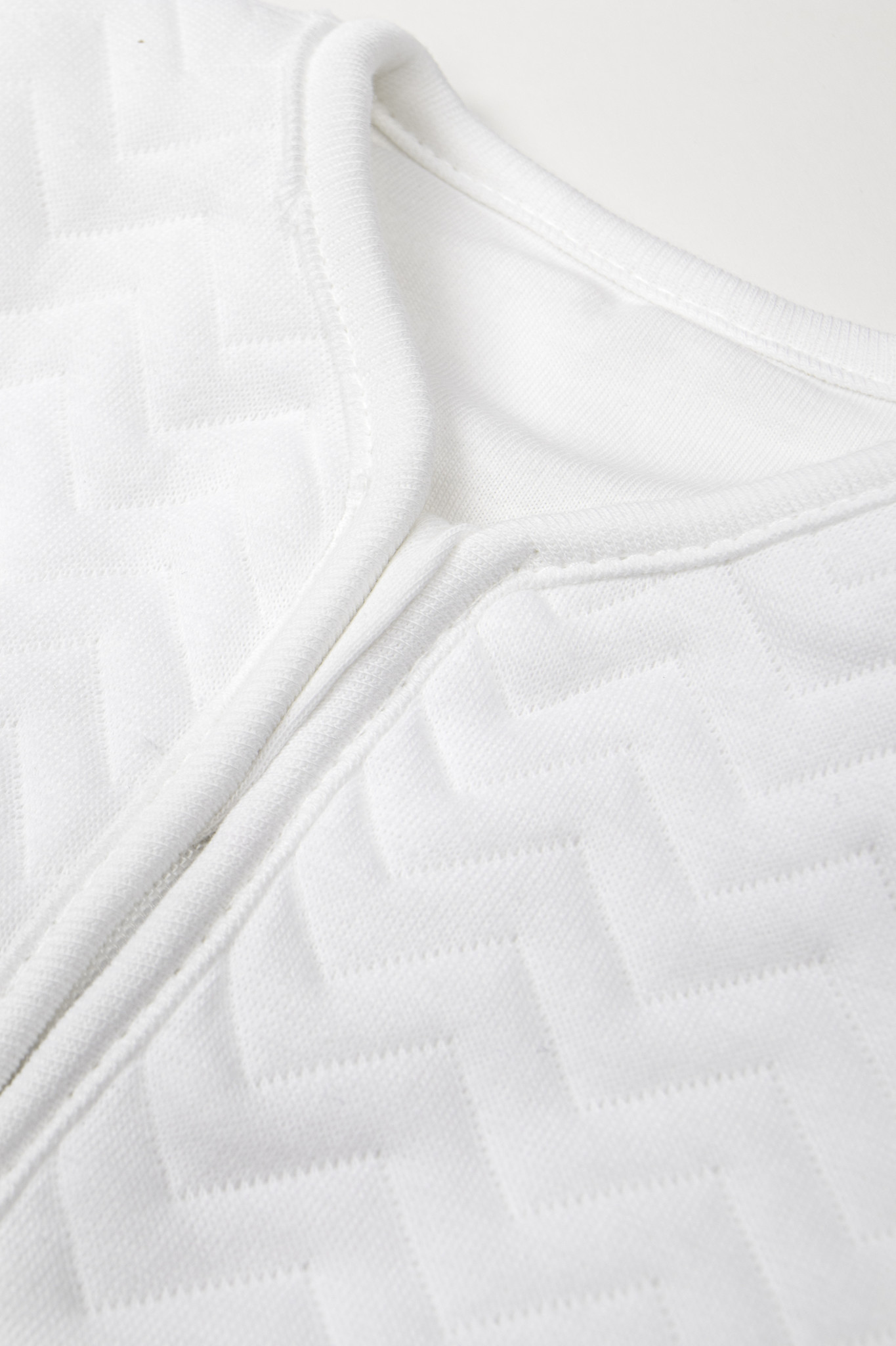 Jersey baby sleeping bag 70cm Summer Chevron White