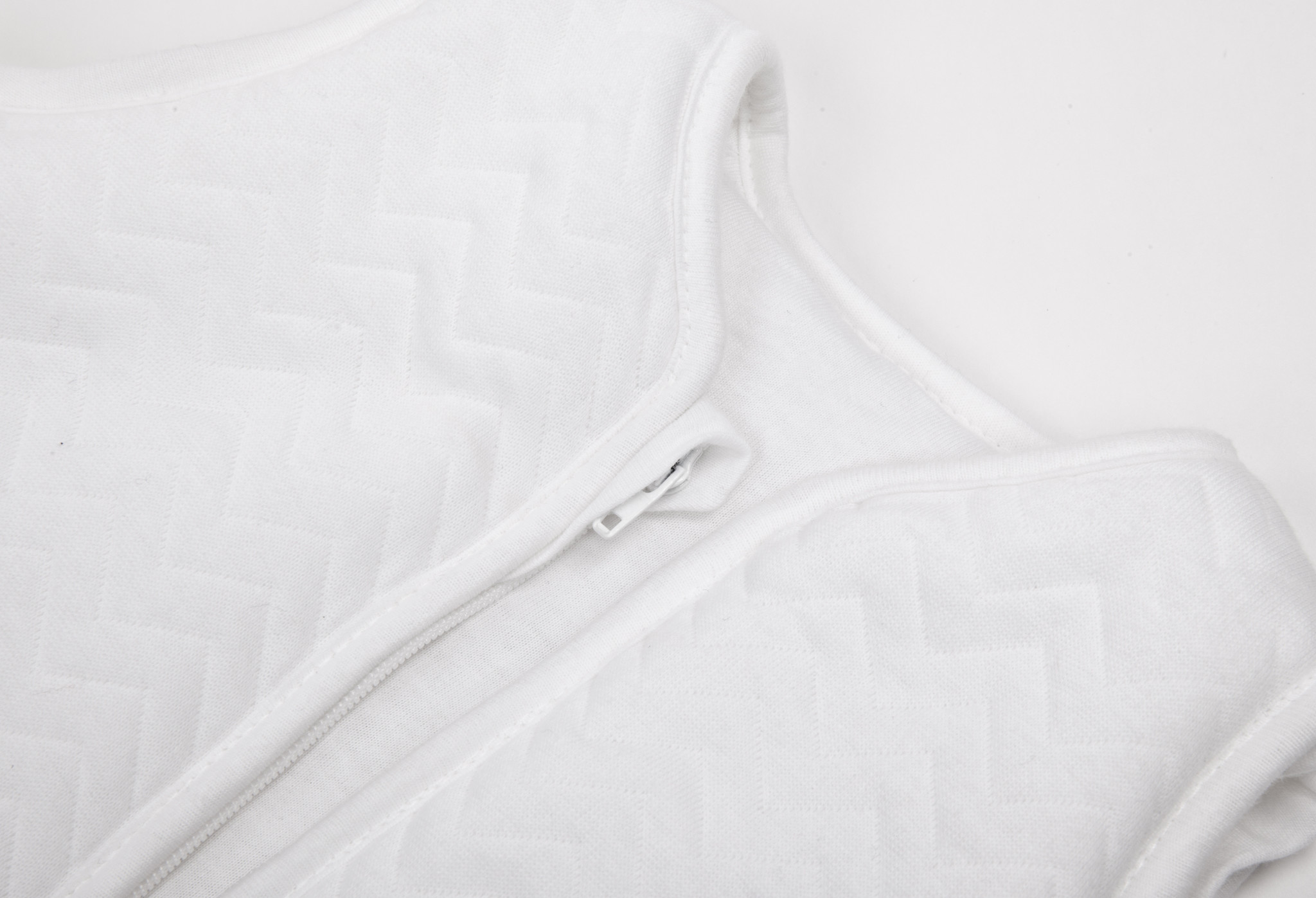 Jersey baby sleeping bag 70cm Summer Chevron White