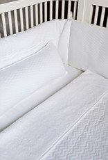 Cot Blanket lined Chevron White