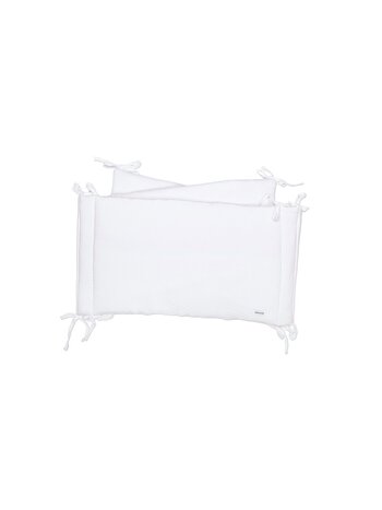 Cot Bumper Chevron White