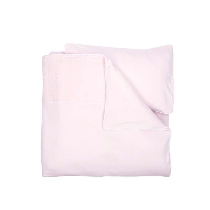 Crib / Playpen Duvet Cover set 80x80cm Star Soft Pink