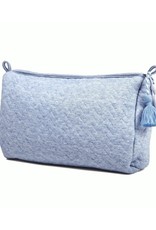 Ensemble-cadeau Chevron Denim Blue avec blanc