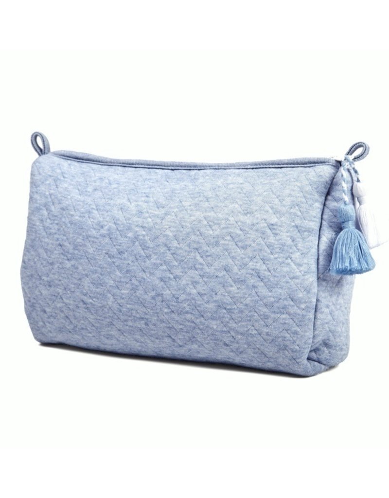 Ensemble-cadeau Chevron Denim Blue avec blanc