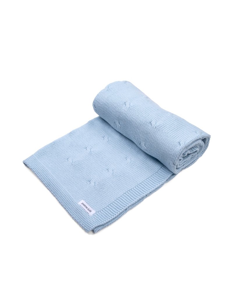 Marbella Couverture bébé berceau de coton Light Blue