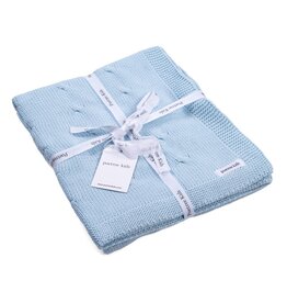 Marbella Cotton Baby Crib Blanket Light Blue