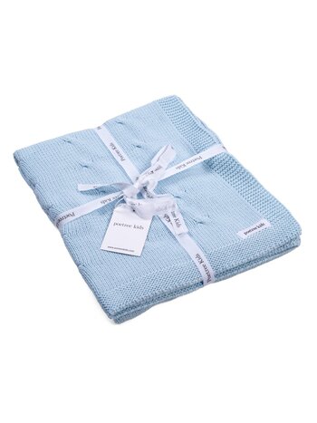 Marbella Couverture bébé berceau de coton Light Blue