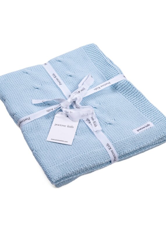 Marbella Couverture bébé berceau de coton Light Blue