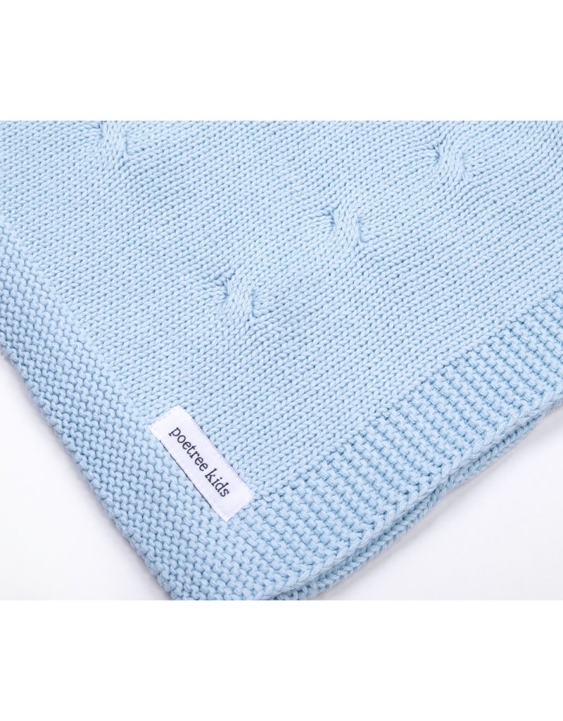 Marbella Couverture bébé berceau de coton Light Blue