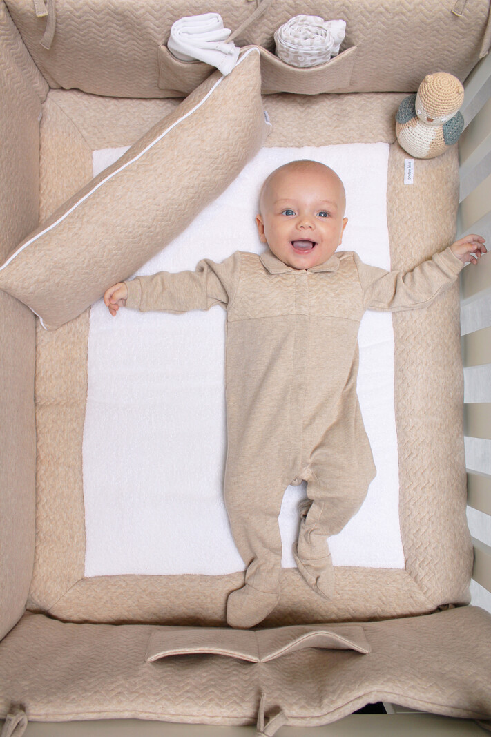 Playpen mat Chevron Light Camel