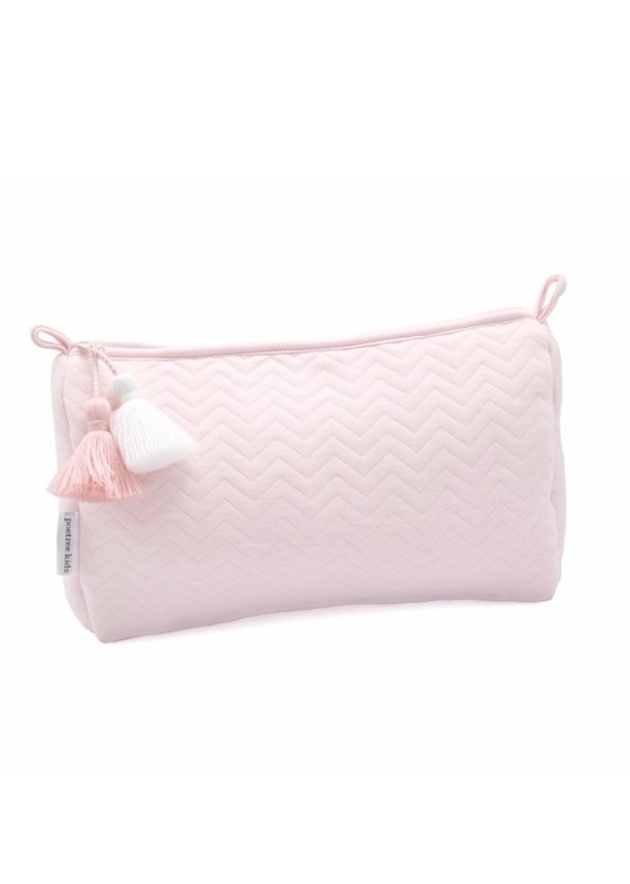 Toiletry bag Chevron Light Pink