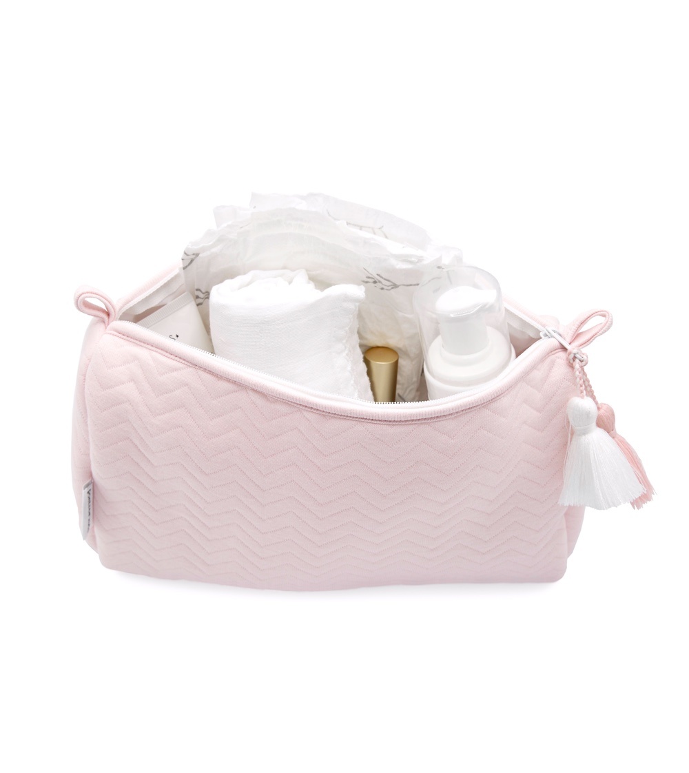 Toilettas Chevron Light Pink