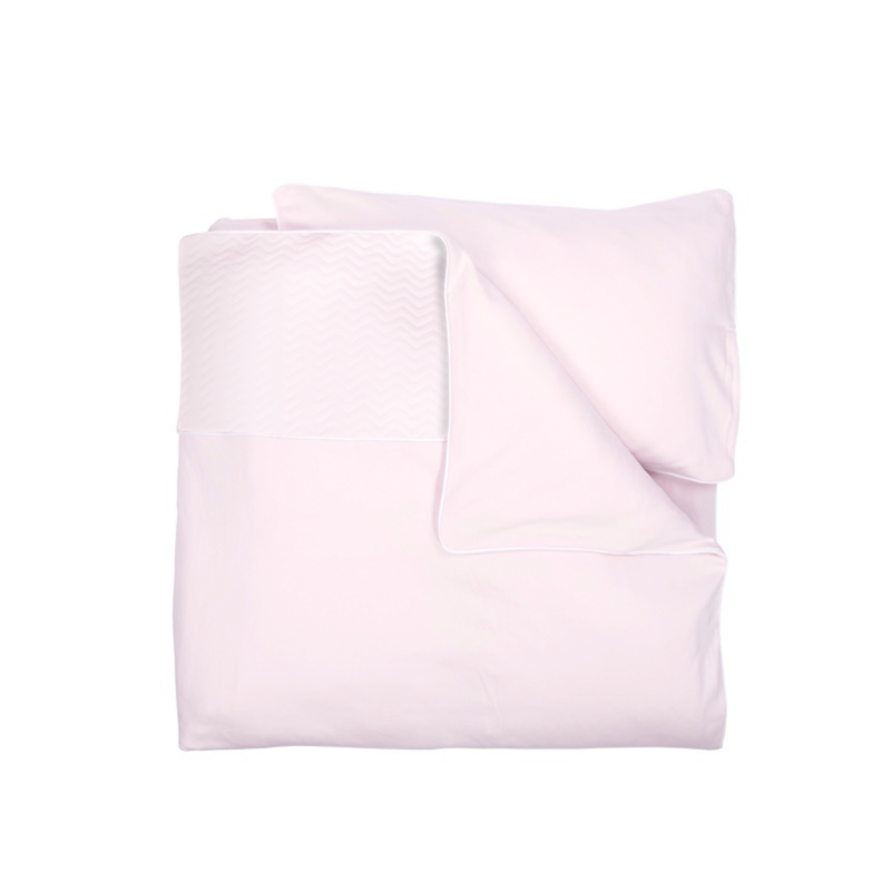 Dekbedovertrek Ledikant  & kussensloop  Chevron Light Pink