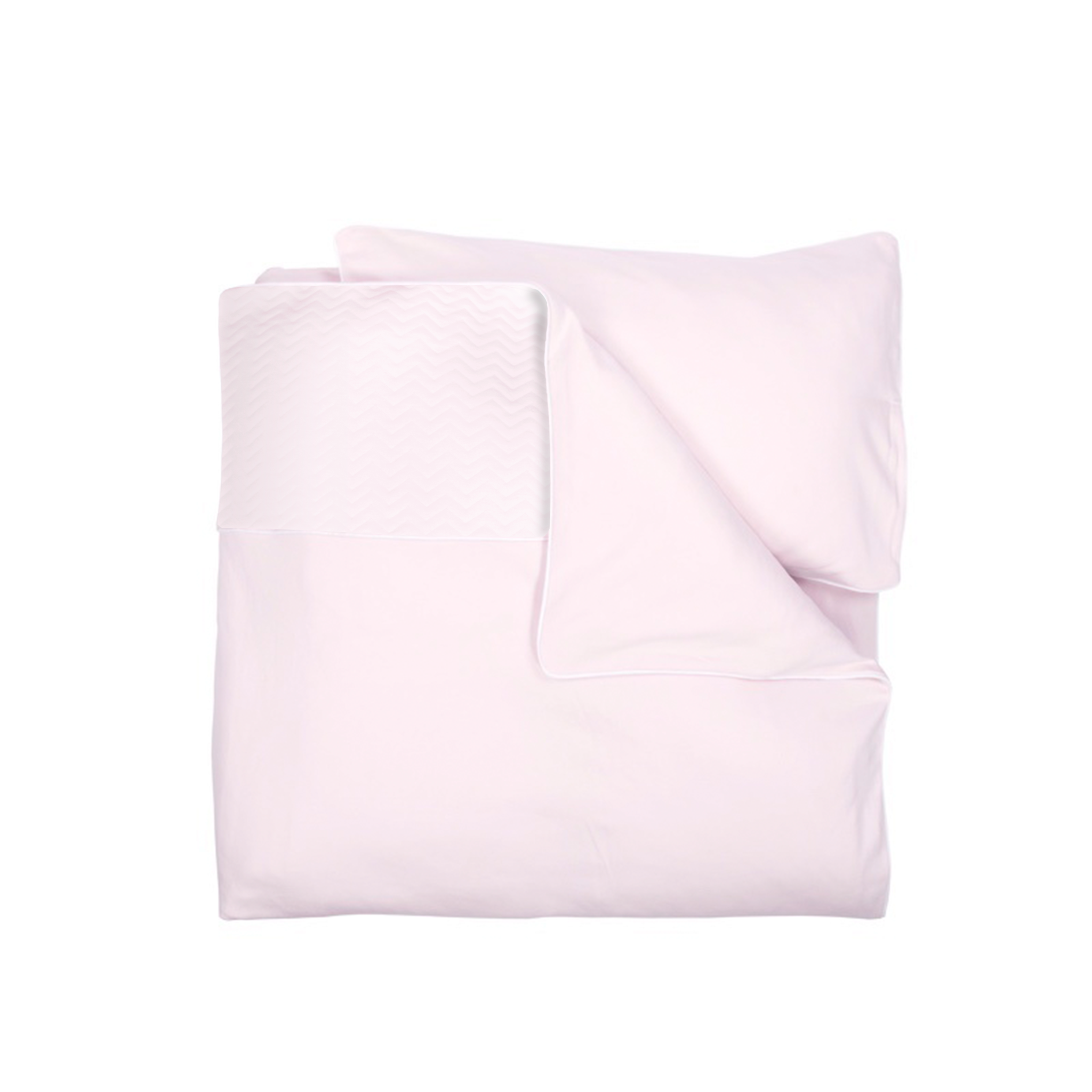 Cot Duvet Cove  & Pillow case Chevron Light Pink