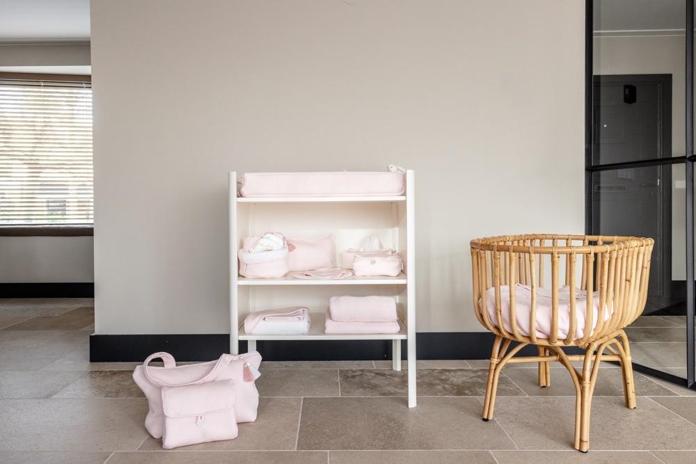 Housse matelas à langer Chevron Light Pink