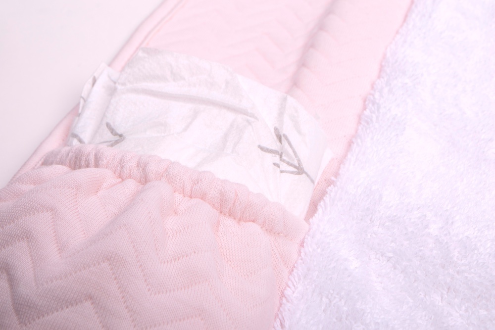 Matelas à langer de voyage Chevron Light Pink