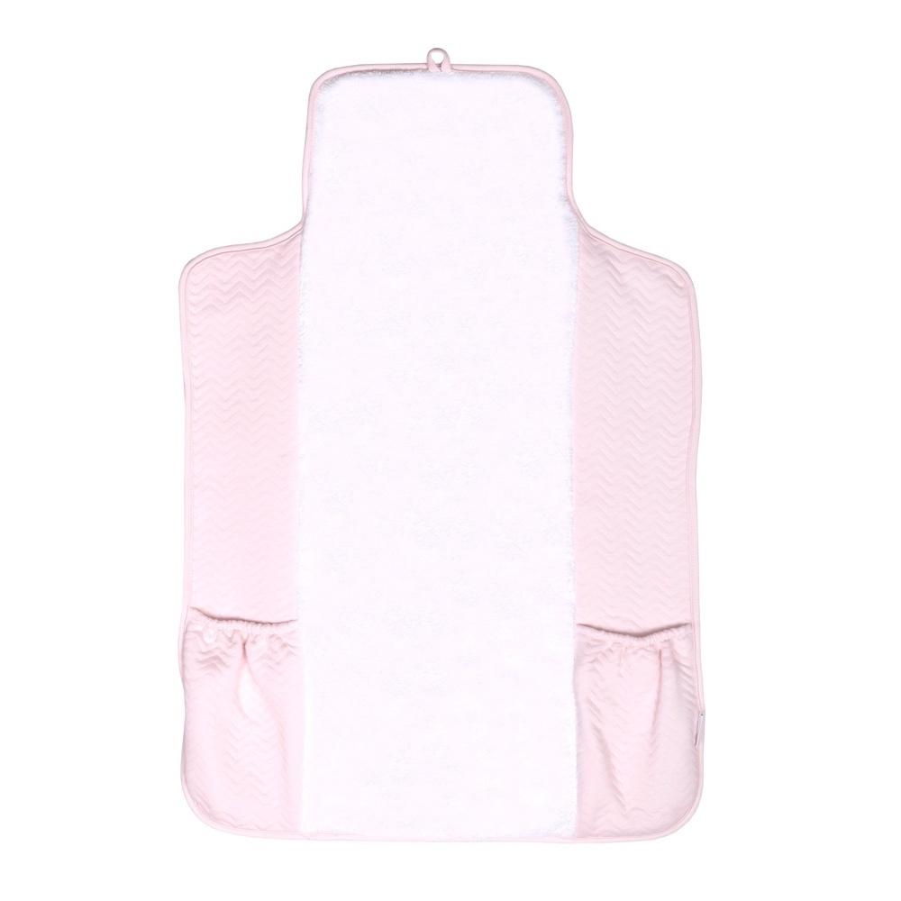 Matelas à langer de voyage Chevron Light Pink