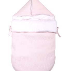 Baby footmuff Chevron Light Pink