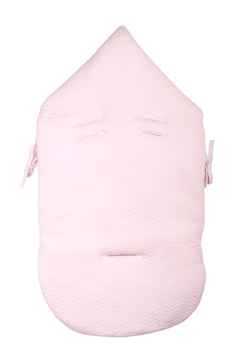 Baby footmuff Chevron Light Pink