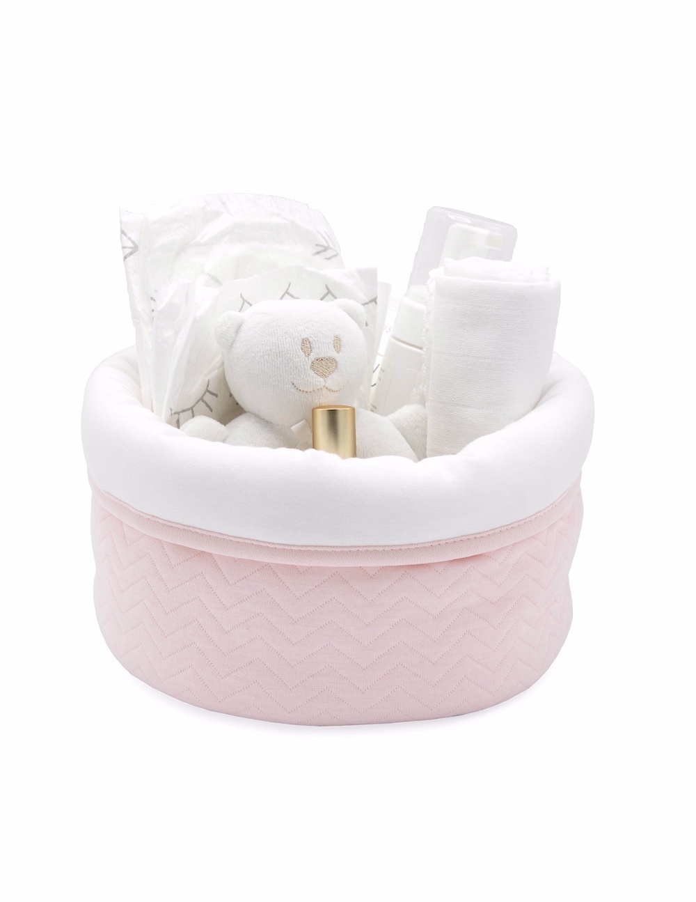 Care basket Chevron Light Pink