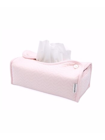Housse boîte à mouchoirs Chevron Light Pink