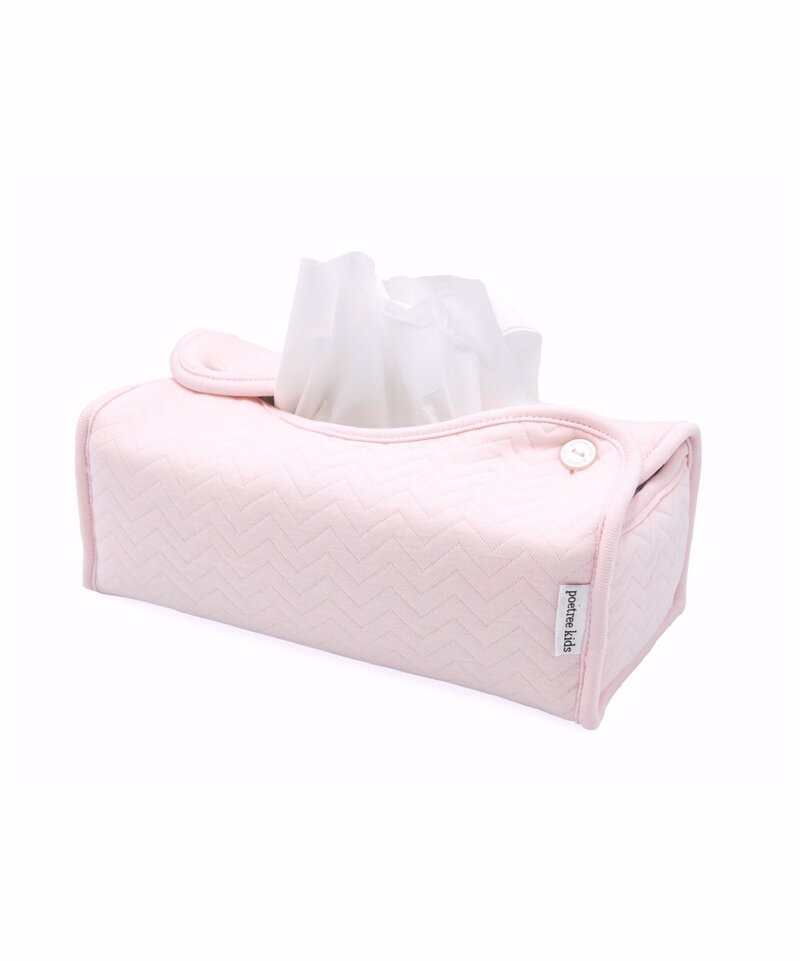 Kleenex Box Cover Chevron Light Pink