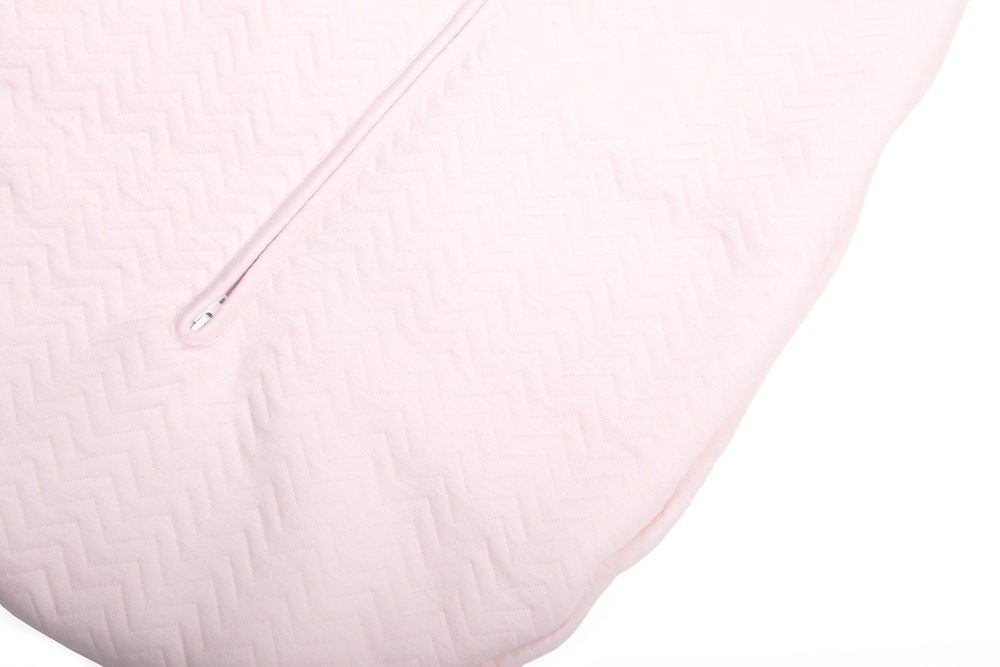 Sac de couchage bébé en jersey 70cm Chevron Light Pink avec manches détachables