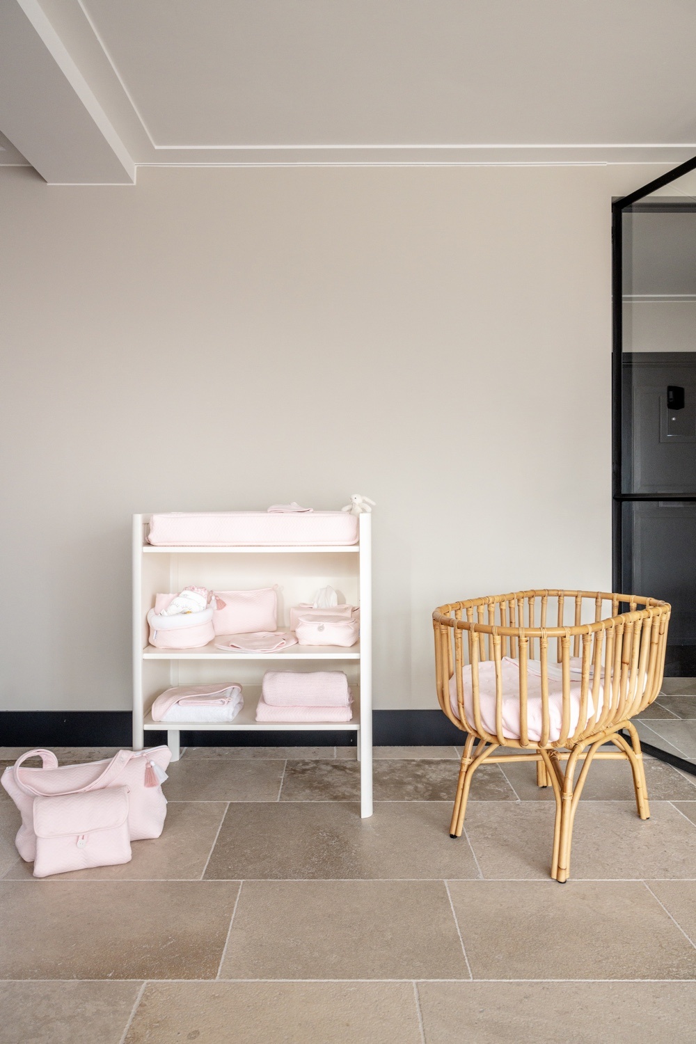 Baby wipes cover Chevron Light Pink