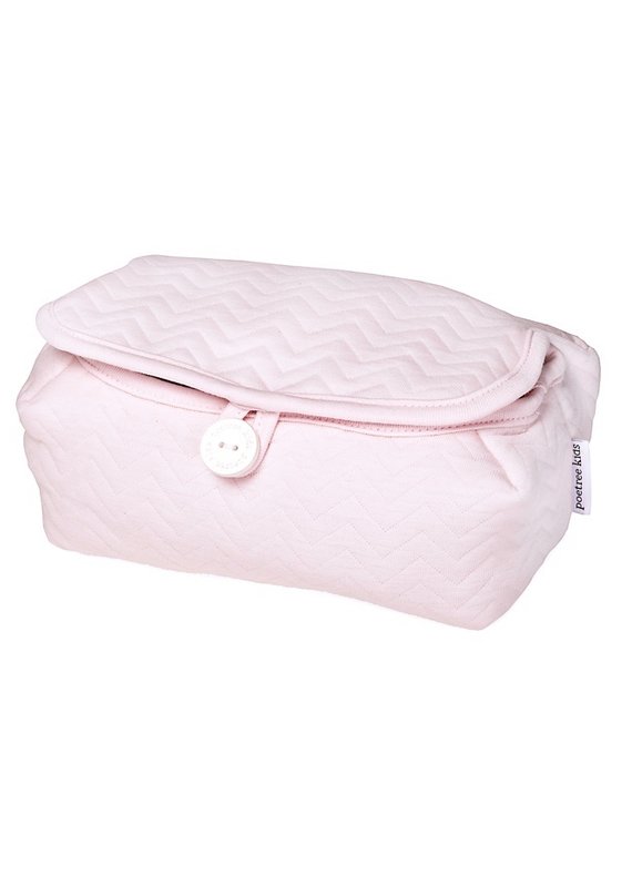 Housse de lingettes pour bébé Chevron Light Pink