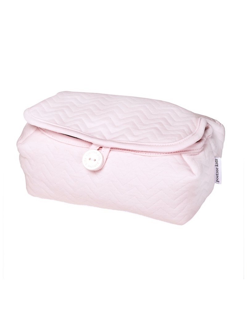 Housse de lingettes pour bébé Chevron Light Pink