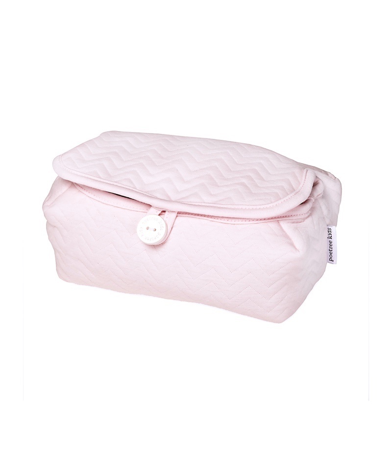 Baby wipes cover Chevron Light Pink