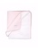 Crib blanket lined Chevron Light Pink