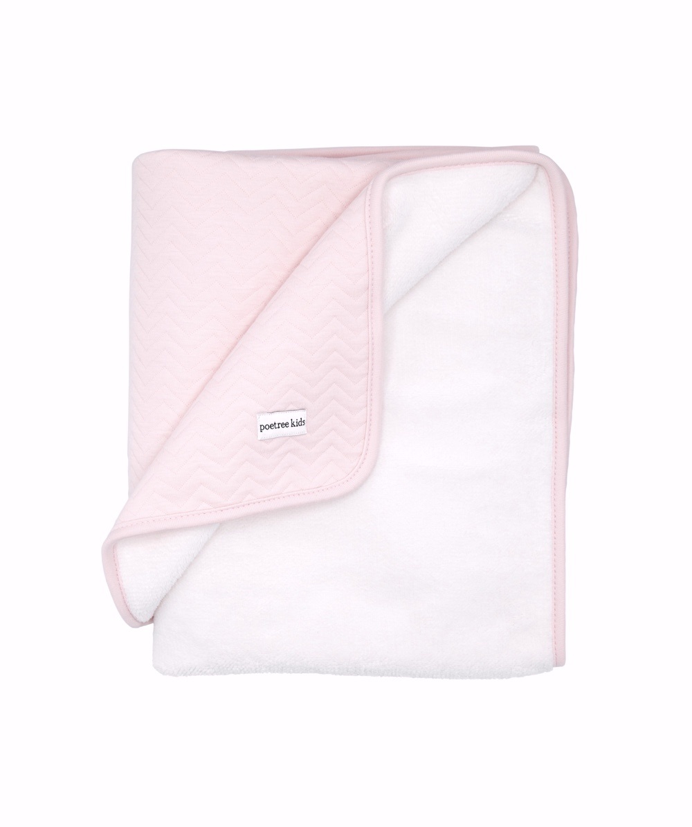 Couverture lit bébé Chevron Light Pink