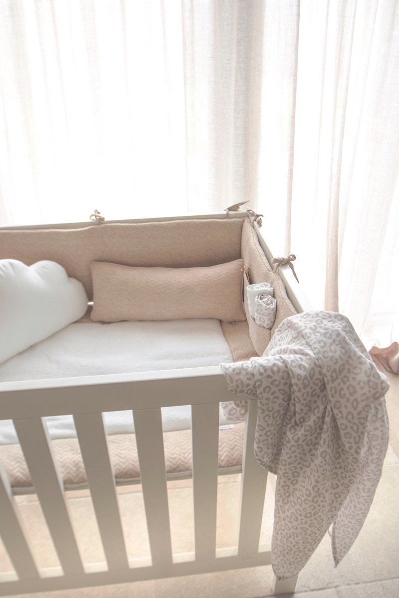 Swaddle blanket 120x120cm Camel Leopard