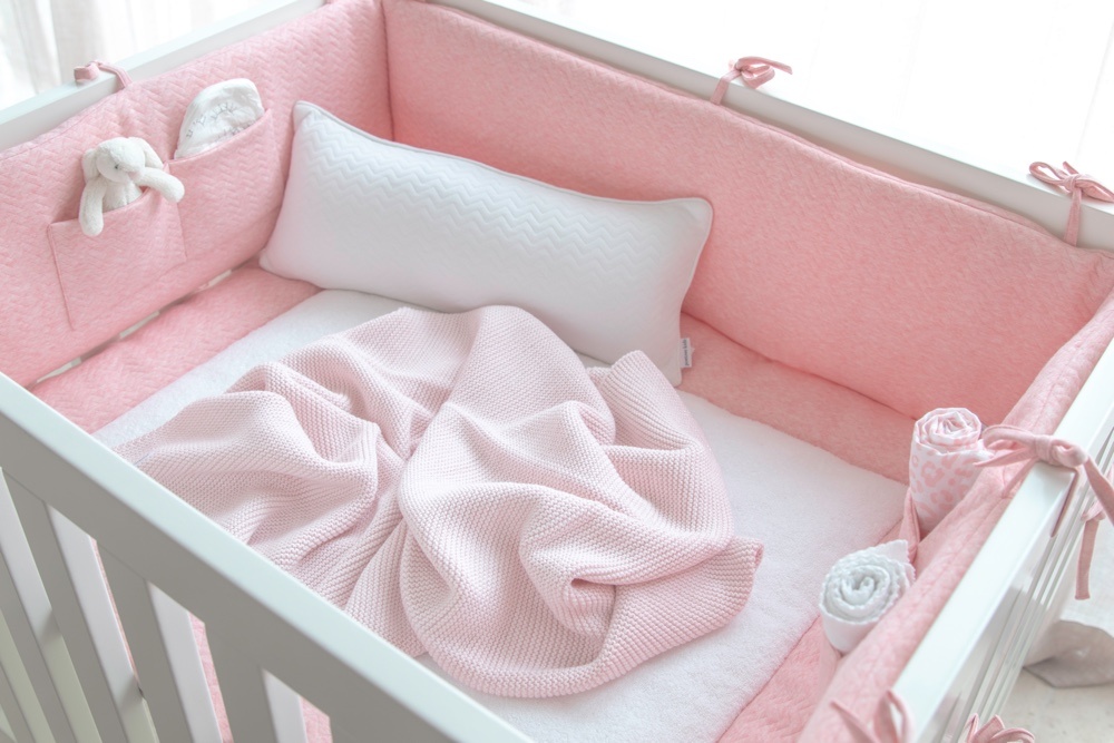 Playpen mat Chevron Pink Melange