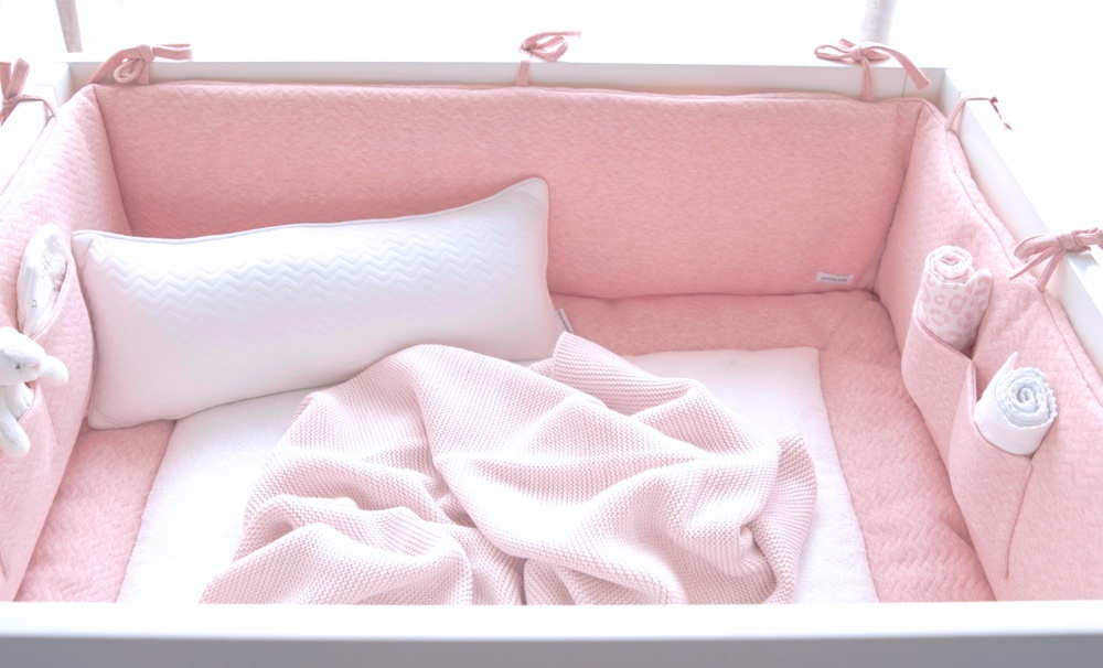 Playpen mat Chevron Pink Melange