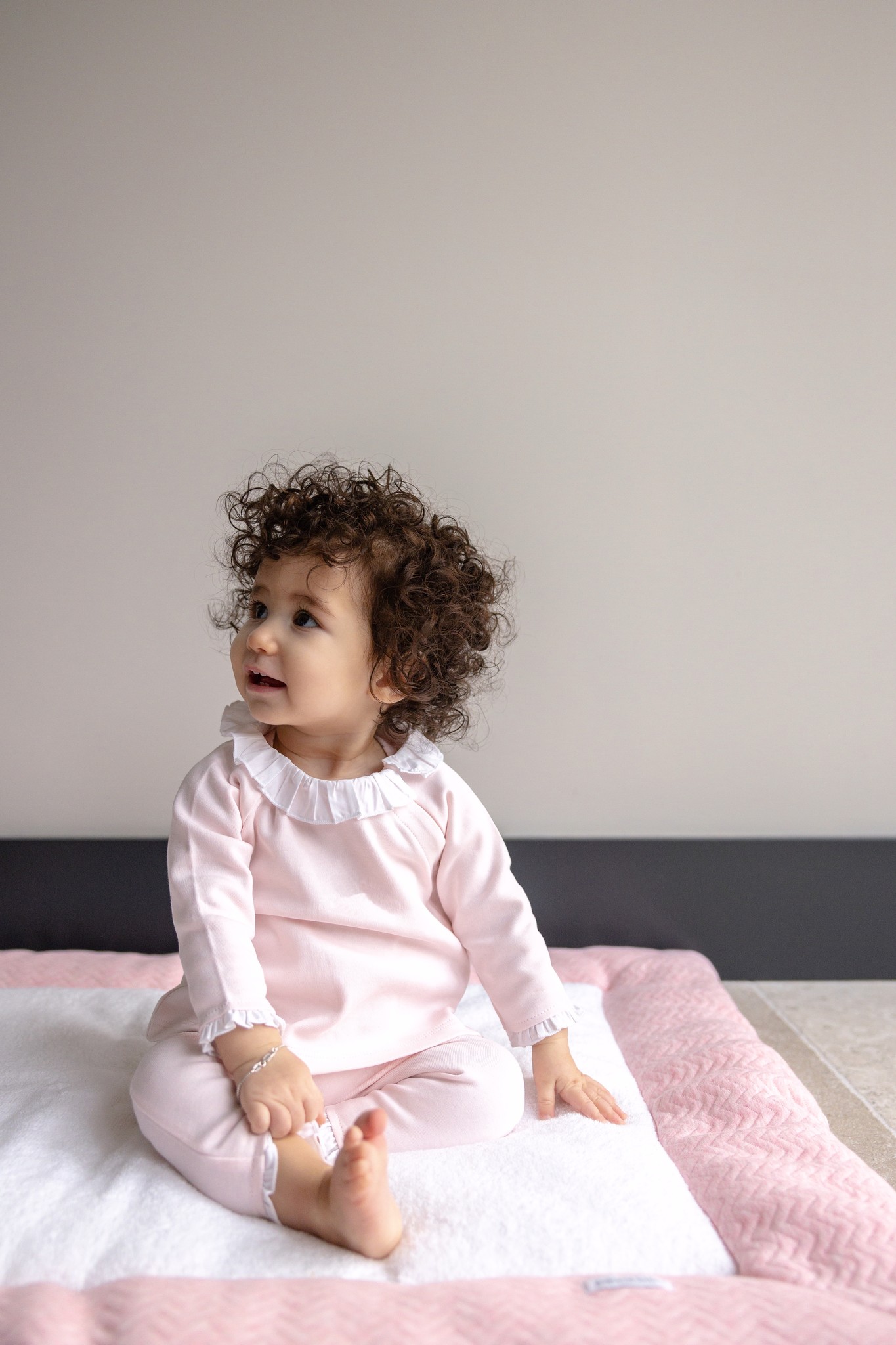 Playpen mat Chevron Pink Melange