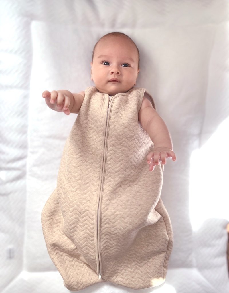 Jersey baby sleeping bag 70cm Summer Chevron Light Camel