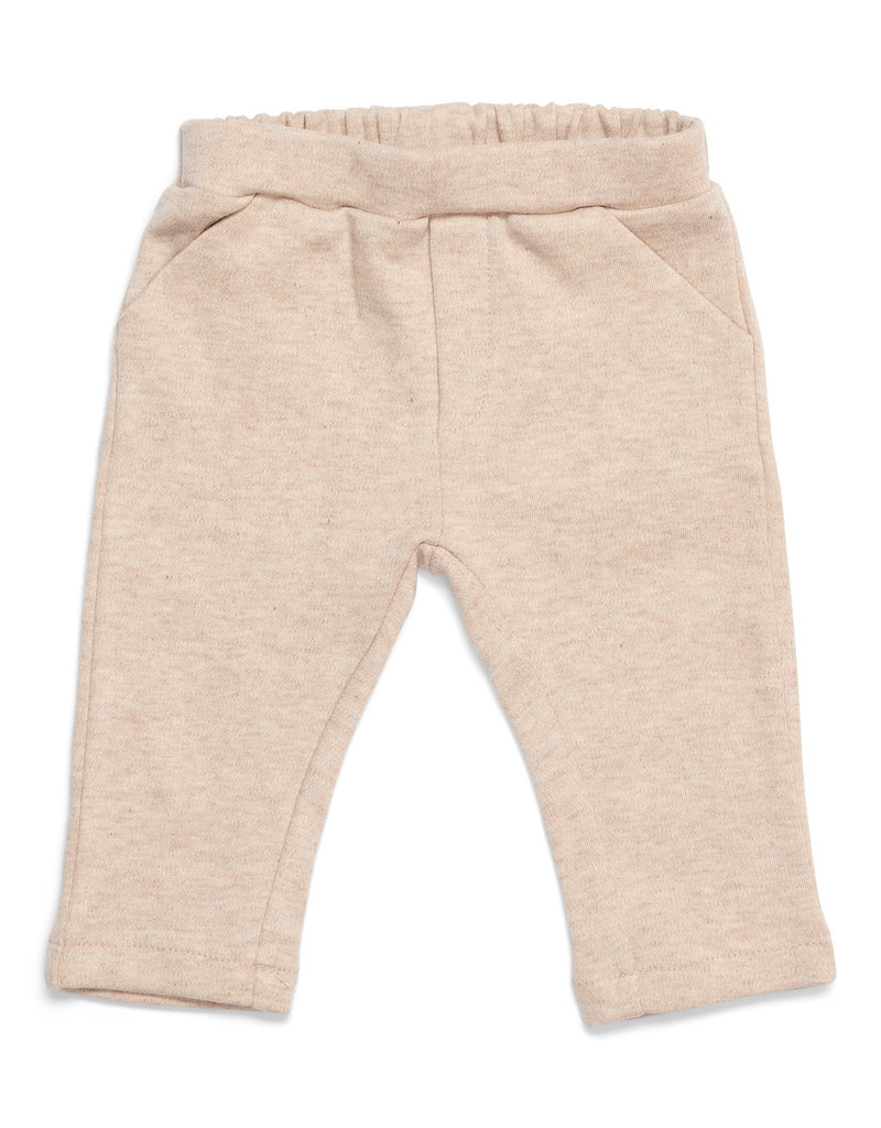 Ensemble bébé 2 pièces chemise blanc avec pantalon camel