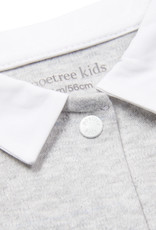 Ensemble bébé 2 pièces chemise  gris chiné avec pantalon blanc