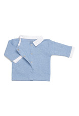 Ensemble bébé 2 pièces chemise bleu jean avec pantalon blanc