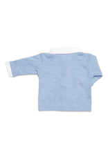 Ensemble bébé 2 pièces chemise bleu jean avec pantalon blanc