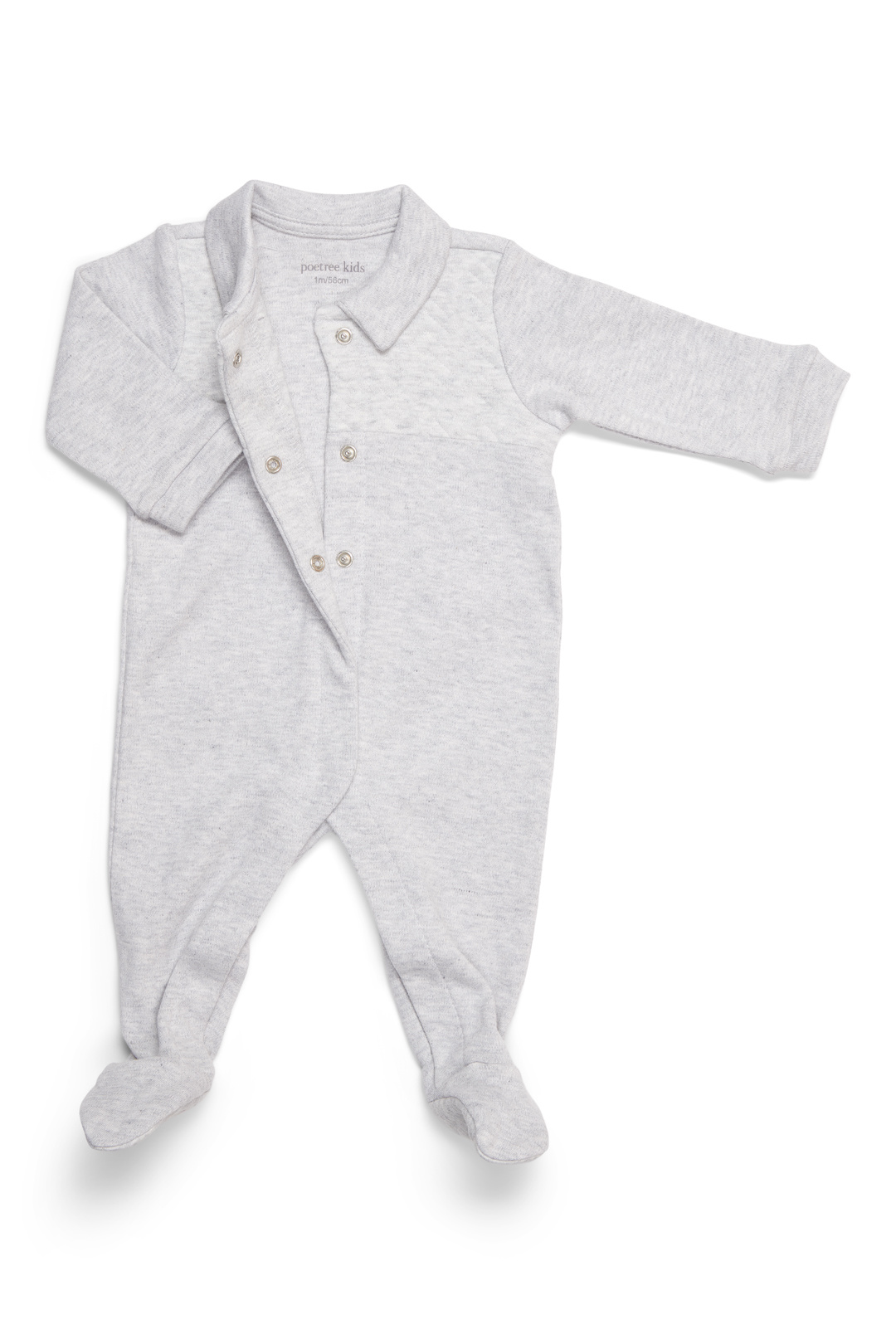 Baby Suit Chevron Light Grey Melange