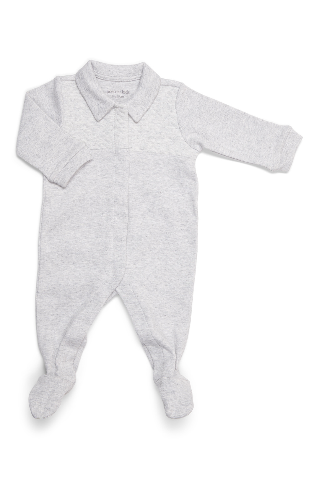 Baby Suit Chevron Light Grey Melange