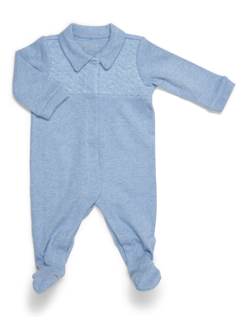 Baby Suit Chevron Denim Blue