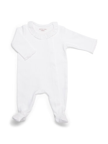 Babypakje met ruffle kraagje White