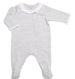 Baby suit ruffle collar Light Grey Melange